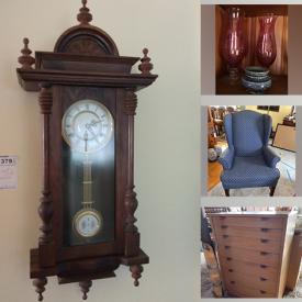 MaxSold Auction: This online auction features Area Rugs, Faux Flowers, Wall Clock, Entertainment Center, Wall Mirror, Vases, Twin Bed Frame, Sofa, Coffee Table, Cedar Armoire, Patio Furniture and much more!