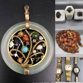 MaxSold Auction: This online auction features Jewelry such as Pearls, Silver, Gemstones, Jade, Copper, and Tennis Bracelets, Watches, Souvenir Spoons, Antique Capped Pipe, Art Pottery, Vintage Perfume Bottles, Art Glass, Beer Pull Taps, Moorcroft, Ebony African Statue, Vintage Lighters, Chinese Stamps, Sports Trading Cards and much more!