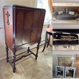 MaxSold Auction: This online auction features furniture such as radio cabinet, side tables, sofas, secretary desk, dining room table, dining room chairs and MCM dresser, lamps, Yamaha electronic keyboard, home decor, Schwinn bicycles, tiling, LP records, children’s toys and much more!