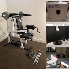 MaxSold Auction: This online auction features Lamps, Pyle Telephone, Shelves, Artificial Plants, Cleaning supplies, Earbuds, Blink Mini Camera, Acer Monitor, Wooden Stools, Wall art, Ottoman and much more!