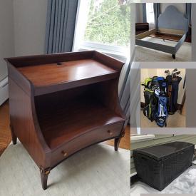 MaxSold Auction: This online auction features sectional sofa, media cabinet, cool bar table, closet organizer, patio dining chairs and table, stationary bike, dog exercise pens, power yard tools and much more!