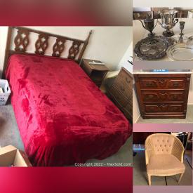 MaxSold Auction: This online auction features LPs, Bedroom Furniture, Sofa, Table Lamps, Oil Paintings, Prints, Photographs, Costume Jewelry, Recliner Lift Chair, Patio Furniture, Books and much more!