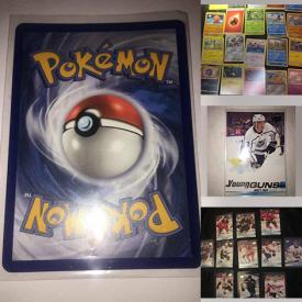 MaxSold Auction: This online auction features Pokémon Cards, Sports Cards, Music Star Cards, Trumpet, Small Kitchen Appliances, Watches and much more!