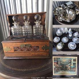 MaxSold Auction: This online auction features lithographs, furniture, collectibles, glassware, chinaware, antiques, silverware, Wedgewood, silverware, Polish crystal, tapestries and much more!