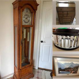 MaxSold Auction: This online auction features Victorian-style doll house, Shop Vacuum, Craftsman Mobile Bases, Fold-up Picnic Table, Grandfather Clock, Dressers, Mirror, Ceiling Light, Artwork, Stereo Components, Rice Cooker, Orange Tree, Decorative Candle Holder, Rocking Horse and much more!