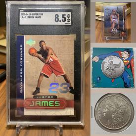 MaxSold Auction: This online auction features trading cards such as Vince Carter, Kobe Bryant and Jaromir Jagr, collectible coins such as USA Morgan dollars, Canada 20 dollars and much more!