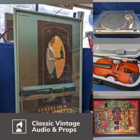 MaxSold Auction: This online auction features vinyl, MCM lamps, Denon receiver, Paradigm speakers, Inuit prints, Persian painting, pottery, vintage ceramic head, vintage Corningware, vintage Pyrex, Stradivarius violin, Benjamin Britania violin, Royal Copenhagen violin, Victor Vasarely offset litho and much more!