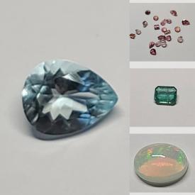 MaxSold Auction: This online auction features Loose Gemstones such as Emeralds, Opals, Tourmalines, Tanzanites, Sapphire, Quartz, Onyx, Kyanite Garnet, Rubies, Freshwater Pearls, Natural Agate, Gemstone Mushrooms and much more!