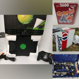 MaxSold Auction: This online auction features game consoles including Xbox, skates, lights, shelves, sports equipment, comics, chairs, tools, records, décor and much more!