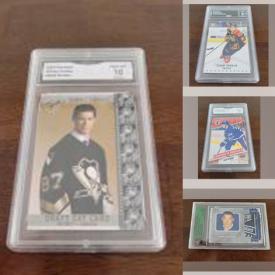 MaxSold Auction: This online auction features Sports Trading Cards such as Football, Hockey, Basketball, Golf, Rookie, Autographed, and Mini Sticks, Autographed Puck and much more!