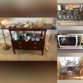 MaxSold Auction: This online auction features items such as clock, Costume Jewelry, Floor Lamps, Drum, Table, Wedgwood, Server, Sofa, Arm Chair, candles, vases, planters, bowls, dry sink, jars, china, Microwave, Sewing Table, Cabinet, Sewing Machine and much more!