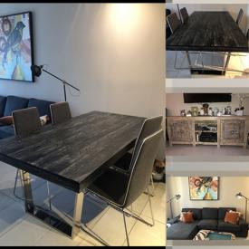 MaxSold Auction: This online auction features Sofa, Dining Table, TV Table and more!