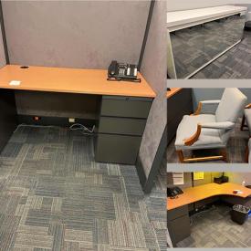 MaxSold Auction: This auction features various furniture and other items for an office such as cubical panels for workstations, executive desk, Credenza, arm chairs, filing cabinets, desk chairs, maple desk, cabinet storage, corner desk and much more!