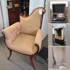 MaxSold Auction: This online auction features China cabinets, display case, Vinyl flooring, hardwood flooring, hanging lamp, painting supplies, mirrored tabletop, fabric and wood samples, Patrik chair, Adjustable Swivel Chairs and much more!