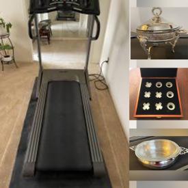 MaxSold Auction: This online auction features Treadmill, Sterling Silver Serveware, Antique Furniture, Barware, Studio Pottery, Sleeper Sofa and much more!