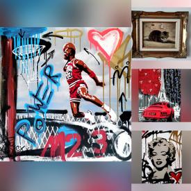 MaxSold Auction: This online auction features Original Street Art paintings by TedyZet (Tadas Zaicikas), Original oil painting by Marias, and Original impasto by Valerie Pejril.