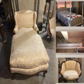 MaxSold Auction: This online auction features Bureau and Mirror, Bed Frame, Dressing Table And Stool, Chaise Lounge, Chandelier Hardware, Wall brackets and much more!