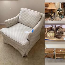 MaxSold Auction: This online auction features Ethan Allen Chairs, Vintage Chest of Drawers, Rattan Chair, Headboard, Vintage Mini Piano, Bench, Music and much more.