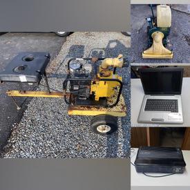 MaxSold Auction: This online auction features 47” LG TV, small kitchen appliances, office supplies, Homeline water pump, Yardman chipper, car radios, Toshiba laptop, glassware and much more!