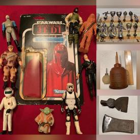 MaxSold Auction: This online auction features Vintage McDonalds Giveaways, Collectible Kinder Prizes, Trophy Figurines, Vintage Tools, LPs, Action Figures, Scrapbooking Supplies, Storage Containers and much more!