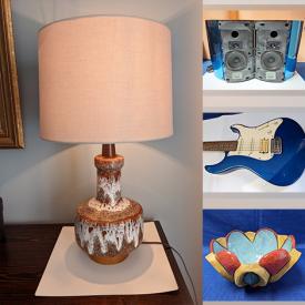 MaxSold Auction: This online auction features Art Books, MCM Chairs & Lighting, Art Glass, Indigenous Art, LPs, Vinyl Records, Rosenthal Porcelain, Lou Roth Plates, Mid Century Collectables, Vintage Cameras, Vintage Stereo & Stereo Components, Electric Guitars, Lamps, Vintage Kitchenware, Books and much more!