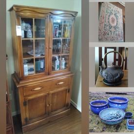 MaxSold Auction: This online auction features furniture such as a side table, TV stand, wood cabinet, cart, tables, loveseat and more, coats and other clothing, rugs, plant pots, pocket watch, lamps, kitchenware, walking cane, iron tea pot and much more!