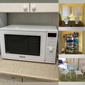 MaxSold Auction: This online auction such as plastic Storage, Swing Bench, Glasses, Cutlery, Utensils, Plates, Microwave, Louvred Doors, lamps, Magnifying, Framed Prints, mirror, Patio Chairs, Plant Stands, Bakeware, Utensils, Grill, Ladder, fan and much more!