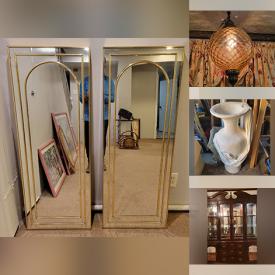 MaxSold Auction: This online auction features Tiffany style brass 3 way Lamp, Indoor Or Outdoor Vase, COSTUME JEWELRY and RED Crossbody Bag, Clear glass indoor canopy light, WALL SWITCH SECURITY TIMER and more!