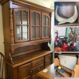 MaxSold Auction: This online auction features an Oak double pedestal dining table, Chiropractic Table, Broyhill Dresser and Mirror, La-Z-Boy Sleeper Sofa, Harmonicas, Guinea Pig Crate, surveillance equipment, tools and much more!