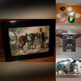 MaxSold Auction: This online auction features Power Tools, Craft Supplies, Stone Pendants, Vintage Toys, Vintage Postcards, Tumbled Stones, Riding Lawnmower, Vintage Books, Collector Spoons, Teacup/Saucer Sets, Antique Wicker Doll Buggy, Printers, Office Supplies, Garden Tools and much more!