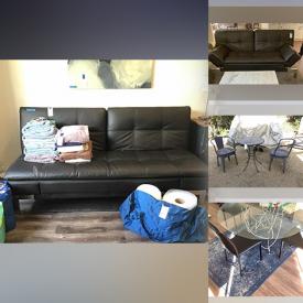 MaxSold Auction: This online auction features Electric Futon Couch With USB Ports, Wood Dresser, Wooden Nightstand, 2 reclining Lawn Chairs, Coffee Table, Crockpot, Toaster, Hand mixer, Wedgewood China, West Elm Dishes and much more.