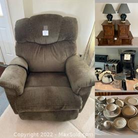 MaxSold Auction: This online auction features Small Kitchen Appliances, Power Recliner, TV, Cedar Chest, Beauty Appliances, Bedroom Set, Power Washer, Power Tool, Patio Furniture, Safe, Electric Furnace, Rolling Tool Chest, Hand Tools and much more!