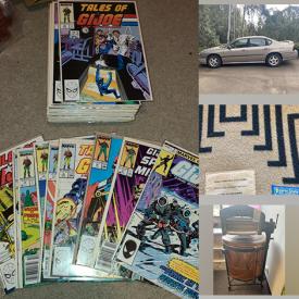MaxSold Auction: This online auction includes 2001 Chevrolet Impala. cell phone accessories, Wedgwood, silver plate, lighting, comic books, home decor, vintage pottery, books, small kitchen appliances, vinyl records, crystal ware, Xbox console with games and much more!