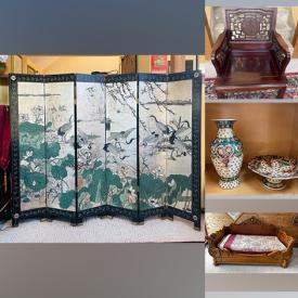 MaxSold Auction: This online auction features Art Glass, Vintage Chinese Vase, Antique Chinese Furniture, Antique Chinese Room Divider, Vintage Parlor Sofa, Antique Corner Chairs, Hindu Krishna Statues, Horchow Daybed, Wool Rugs, Exercise Equipment and much more!