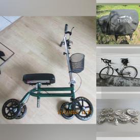 MaxSold Auction: This online auction features DC comics, Disney collectibles, Lenox, new pool filter, table lamps, knee scooter, vintage wall art, silverplate, women’s footwear, glassware, photography equipment, small kitchen appliances, Giant Defy road bike and much more!