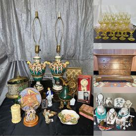 MaxSold Auction: This online auction features vintage dolls, Royal Doulton, glassware, tapestries, burlwood chest, lustreware, kitchenware, antique lamps, vinyl records and much more!