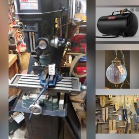 MaxSold Auction: This online auction features Honda Motorcycle, Power & Hand Tools, Large Power Tools, Woodworking Tools, Small Motors, Floor Jack, Yard Tools, Lawnmower, Vintage Hanging Swag Lamp, Ladders, Railroad Rails and much more!