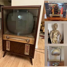 MaxSold Auction: This online auction features Studio Pottery, Vintage Barware, Vintage Pyrex, DVDs, Vintage Pez Dispensers, NIB Printer, Art Glass, Vintage Tube TV, Mannequins and much more!