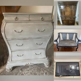 MaxSold Auction: This online auction features Antique Sofa Set, Bombay Chest, Smart TV, Cat Tree, Area Rug, Utility Cart, Dutch Cabinet, Upholstery Fabric, Chandeliers and much more!