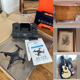 MaxSold Auction: This online auction features Fishman guitar, LG monitor, mini drone, DVDs, CDs, furniture such as vintage dresser, vintage chairs, and sleeper sofa, books, framed wall art, camping gear, gardening supplies, automotive supplies, small kitchen appliances, rowing machine, power tools, stemware and much more!