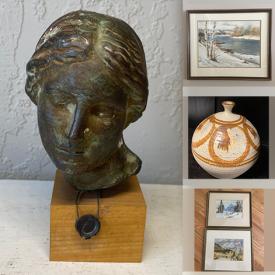 MaxSold Auction: This online auction includes antique oil paintings, original watercolour paintings, antique etchings, MCM pottery, and more!