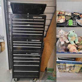 MaxSold Auction: This online auction features Rolling Toolbox, Power & Hand Tools, Toys, Crafting Supplies, Baking Supplies, Superhero Posters, Heat Transfer Machine, Sewing Machine, Kids Books, Pet Products and much more!