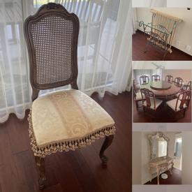 MaxSold Auction: This online auction features teak patio furniture, outdoor heaters, daybed, exercise equipment, Gacha machine, glass top tables, leather chairs, TVs, pet products, game chair, patio furniture, barstools and much more!