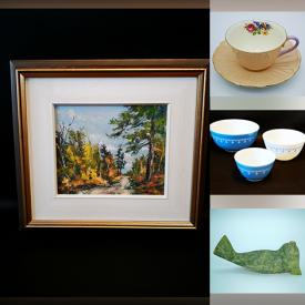 MaxSold Auction: This online auction features Vintage Inuit Sculptures, Teacup/Saucer Sets, Haida Clay Pottery, Hand Signed Books, Art Glass, Vintage TMNT Figurines, Satsuma Vase, Stamps, Studio Pottery, Totem Poles, Vintage Books, Coins, GOT Collectibles, Hoselton Sculpture and much more!