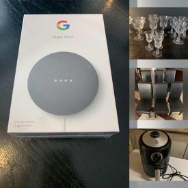 MaxSold Auction: This online auction features NIB Google nest, Royal Doulton, vintage crystal ware, sterling silver cufflinks, home decor, dining room chairs, dishware, light fixtures and much more!