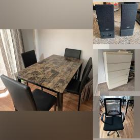 MaxSold Auction: This online auction features Office Chair, Kitchen Table, Pantry, Microwave Cart, Bed Frame, Bedroom Dresser, end table, Entertainment Center, China, Bookcase, Camera, Area Rug, Weed Trimmer, Computer Speakers, DVD Player and much more!