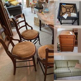 MaxSold Auction: This online auction such as Gardening Supplies, Tools, Trimmer, Table, Wheelbarrow, Folding Table, blower, Stools, cameras, Brief Case, books, Vacuum, Dining Table, China, Pillows, Curtains, Picture Frames, Planter, Crock, Glass Bottle and much more!