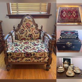 MaxSold Auction: This online auction features MCM Furniture, Electric Oven, Area Rugs, Crystal Vases, Papier-mâché Bobble Heads, Art Pottery, Brass Ink Well, Sewing Machine and much more!