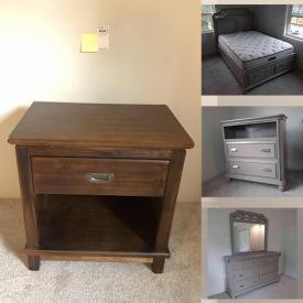 MaxSold Auction: This online auction features Nightstand, Queen Size Bed, Dresser, Mirror, Curtains, Sheets, Bedding, Rug, Hisense Roku TV, Dining Chairs, Wall Art, Coffee Table, Kitchen Utensils and much  more!