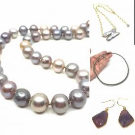 MaxSold Auction: This online auction features a wide variety of jewelry such as pendant necklaces, earrings, layered chains, bracelets, beads, metal chains, plated chains, turquoise beads, earrings and much more!